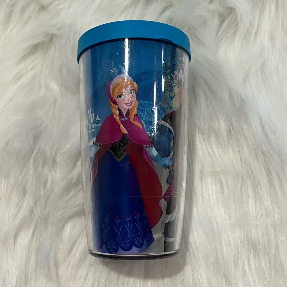 Tervis 16oz Tumbler Frozen Olaf Sven Elsa Anna & Kristoff Wrap With Blue Lid